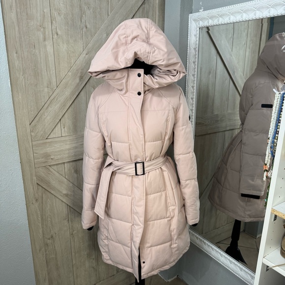 Sam Edelman Pillow Collar Belted Puffer Coat -Large - Picture 2 of 12